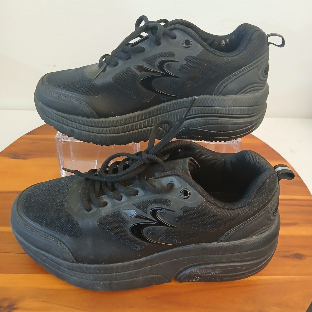 Gravity Defyer G-Defy Womens‎ 8 Wide Black Ion Athletic Walking Shoes TB9025FBB